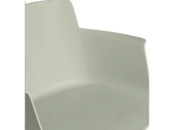 Silla moderna con reposabrazos en polipropileno y metal Kova-Color Verde almendra