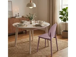 Silla moderna de polipropileno para cocina exterior comedor Gladys - Morado