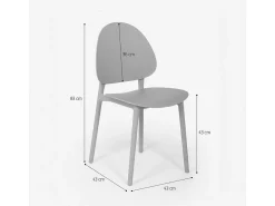 Silla moderna de polipropileno para cocina exterior comedor Gladys - Morado