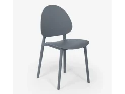 Silla moderna de polipropileno para cocina exterior comedor Gladys - Gris Oscuro