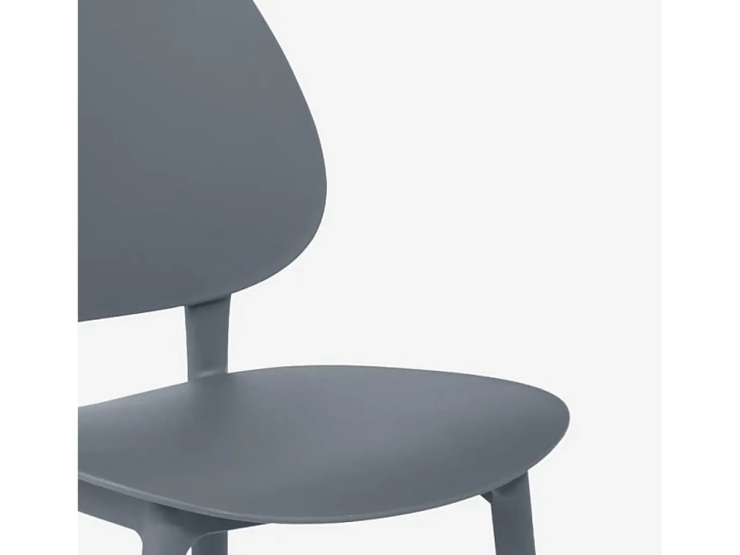 Silla moderna de polipropileno para cocina exterior comedor Gladys - Gris Oscuro