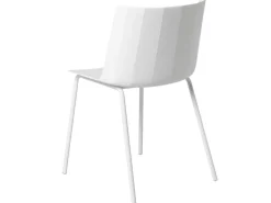Silla moderna en polipropileno y metal Kova.-Color Blanco