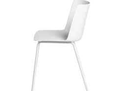 Silla moderna en polipropileno y metal Kova.-Color Blanco