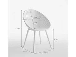 Silla moderna para bar al aire libre jardín cocina comedor Arielle - Gris Oscuro