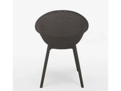 Silla moderna para bar al aire libre jardín cocina comedor Arielle - Gris Oscuro