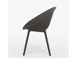 Silla moderna para bar al aire libre jardín cocina comedor Arielle - Gris Oscuro