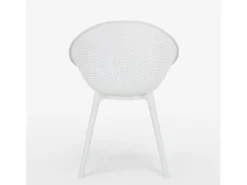 Silla moderna para bar al aire libre jardín cocina comedor Arielle - Blanco