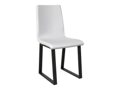 Silla moderna Tiroz de piel sintética y patas de metal antracita-Color Marrón claro