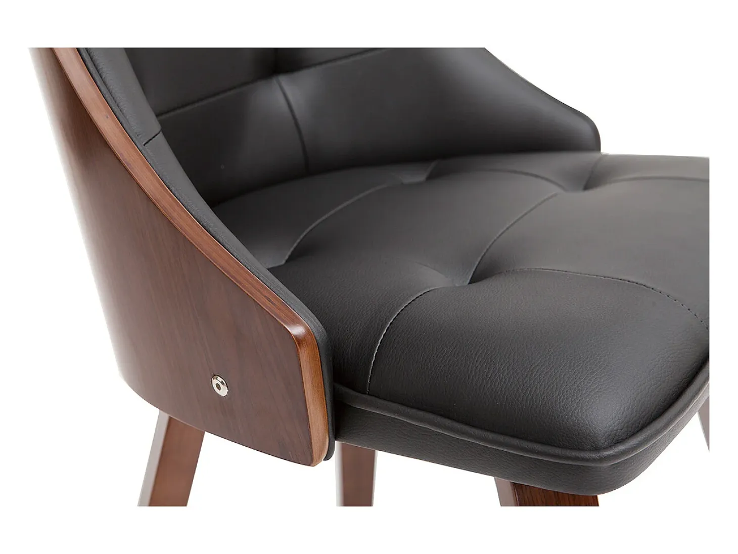 Silla negra y madera oscura FLUFFY
