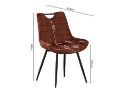Silla NINO – Terciopelo Óxido – H84 × L56 × P62.5 cm – Estilo diseño