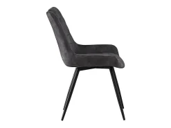 Silla 'NINO' de terciopelo gris, dimensiones H84 x L56 x P62.5, ideal para tu cocina o comedor.