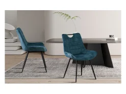 Silla 'NINO' Terciopelo Petrol, dimensiones H84 x L56 x P62.5, ideal para tu cocina o comedor.