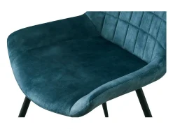 Silla 'NINO' Terciopelo Petrol, dimensiones H84 x L56 x P62.5, ideal para tu cocina o comedor.
