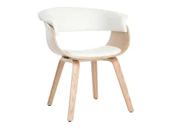 Silla nórdica blanco y madera clara OKTAV