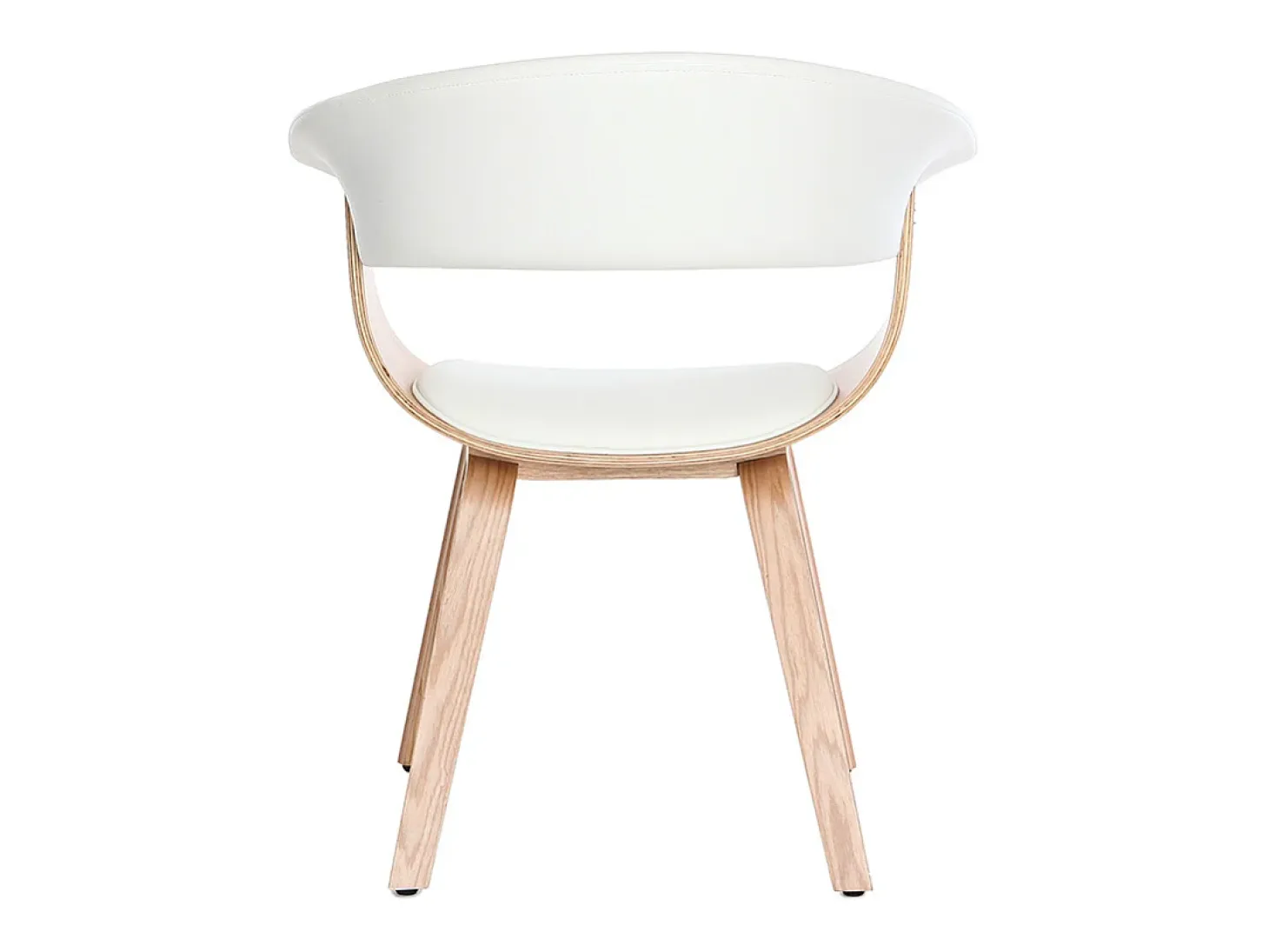 Silla nórdica blanco y madera clara OKTAV
