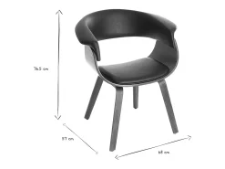 Silla nórdica blanco y madera clara OKTAV