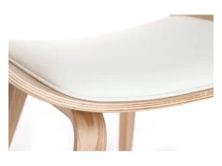 Silla nórdica blanco y madera clara OKTAV