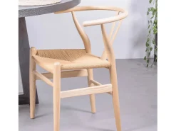 Silla nórdica en madera de fresno natural y cuerda ecológica - Wish - Fresno Natural