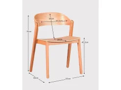 Silla nórdica en madera de roble natural - Soho - Roble