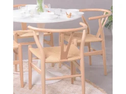 Silla nórdica en madera de haya natural y cuerda ecológica - Wish - Haya natural