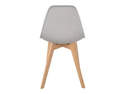Silla nórdica gris claro y patas de haya clara Nordo - Juego de 2