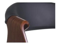 Silla nórdica negro y madera oscura ARAMIS