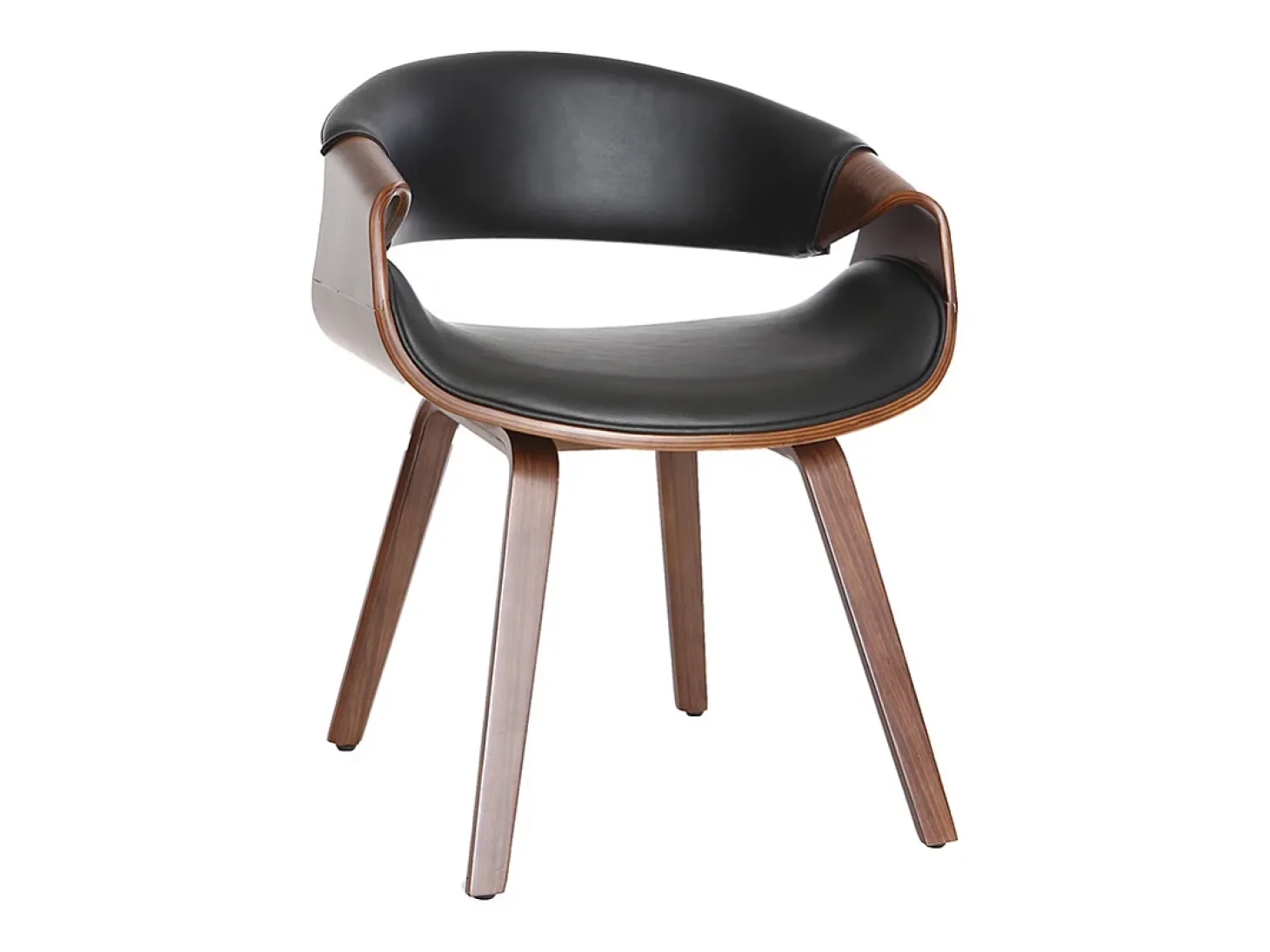 Silla nórdica negro y madera oscura ARAMIS