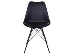Silla Olav con carcasa en color negro y estructura en color negro.