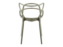 Silla original con reposabrazos Valentino.-Color Moca