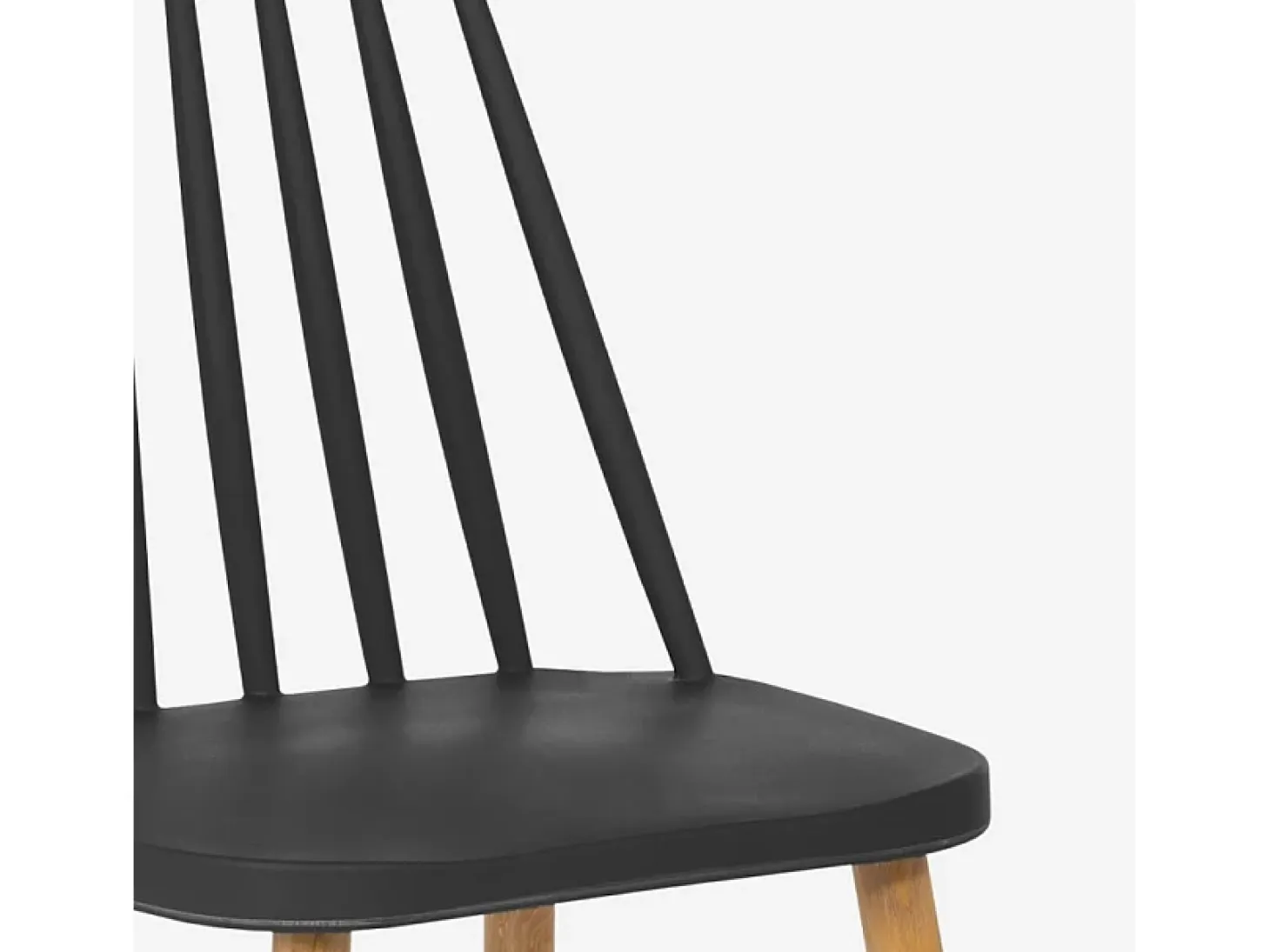 Silla para cocina comedor de polipropileno estilo clásico Toutou - Negro