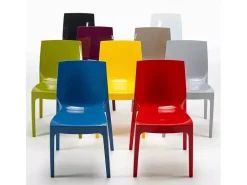 Silla para Cocina y Bar Ice Grand Soleil de Polipropileno Apilable - Azul Marino