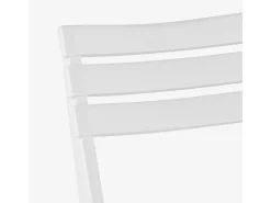 Silla plegable de jardín compacta de polipropileno blanco y negro Closy - Blanco
