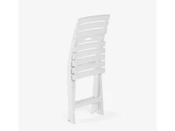 Silla plegable de jardín compacta de polipropileno blanco y negro Closy - Blanco