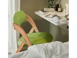 Silla Plegable de Madera con Asiento y Respaldo Tapizado Sillón para Cocina, Oficina 47 x 60 x 77 cm Verde FST92-GR SoBuy ES