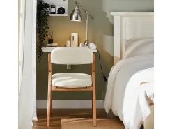 Silla Plegable de Madera con Asiento y Respaldo Tapizado Sillón para Cocina Oficina Blanco 47 x 60 x 77 cm FST92-W SoBuy ES