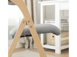 Silla Plegable de Madera con Asiento y Respaldo Tapizado Sillón para Cocina, Oficina 47 x 57 x 79 cm FST92-N SoBuy ES