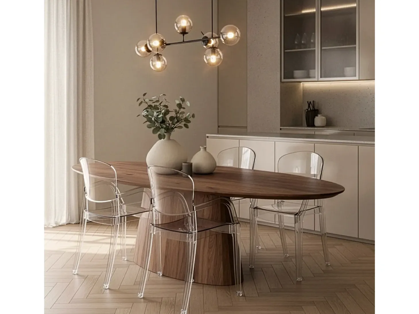 Silla policarbonato transparente cocina bar Joker Grand Soleil
