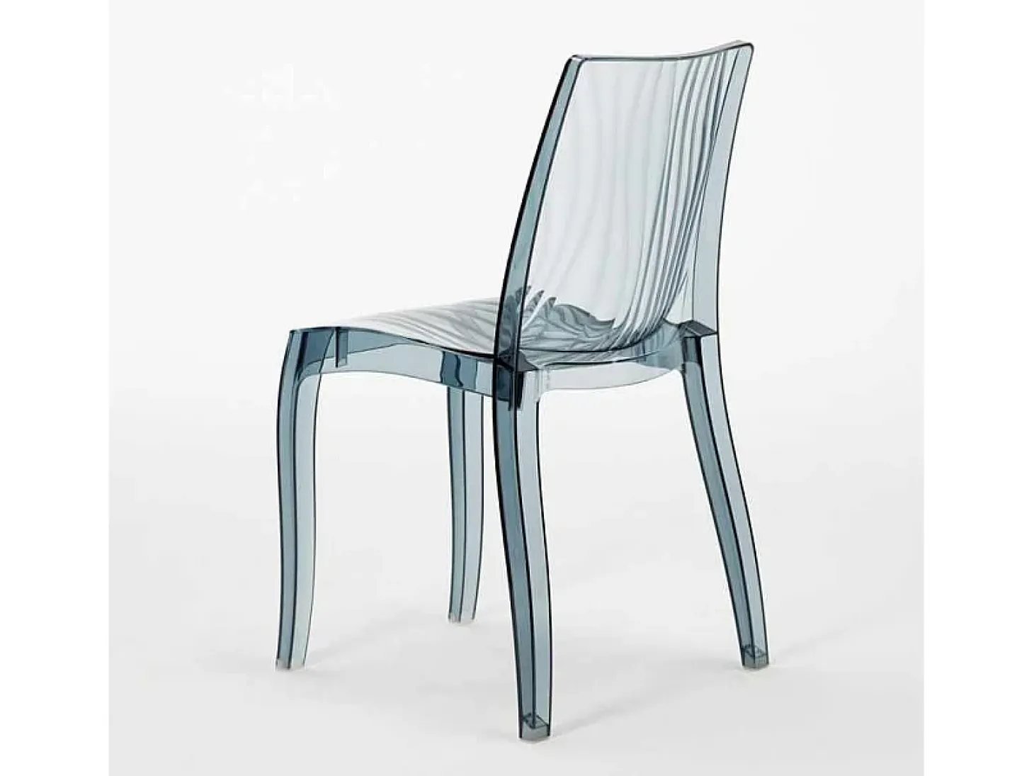 Silla policarbonato transparente apilable Bar cafetería Dune Grand Soleil - Transparente Antracita Negro