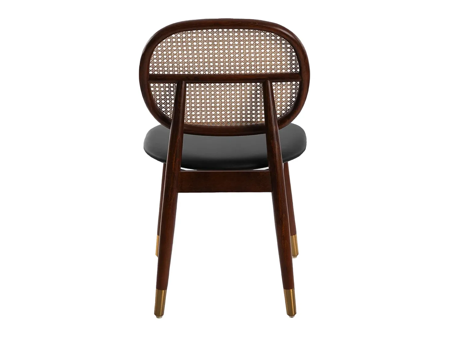Silla rattan y polipiel negro 4093 ANGEL CERDA