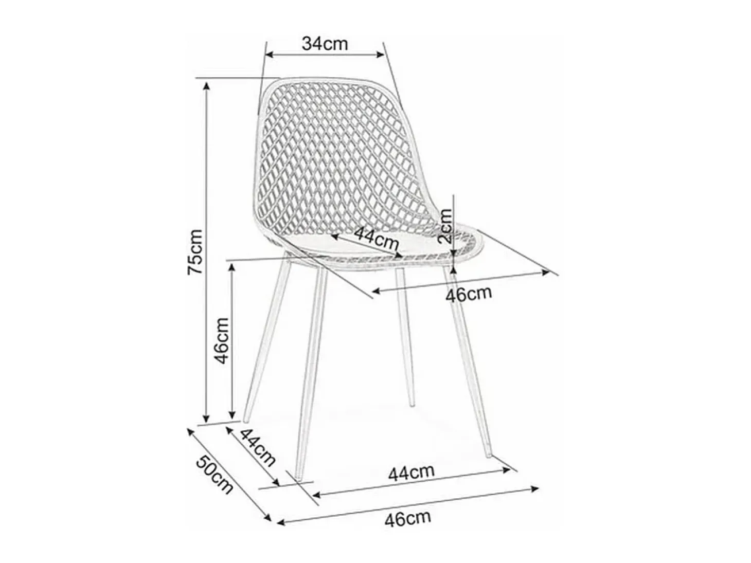 Silla rápida negra de diseño moderno