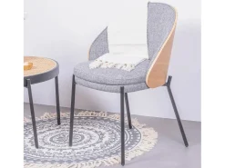 Silla rústica en madera de fresno natural - Earth - Gris