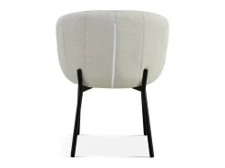 Silla SEVILLA – Tela beige – Patas de metal – Altura 79 cm – Estilo contemporáneo