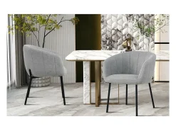 Silla SEVILLA Tela Gris claro, dimensiones H79 x L57 x P62, ideal para tu cocina o comedor.