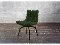 Silla tapizada - Verde Tejido - BARO