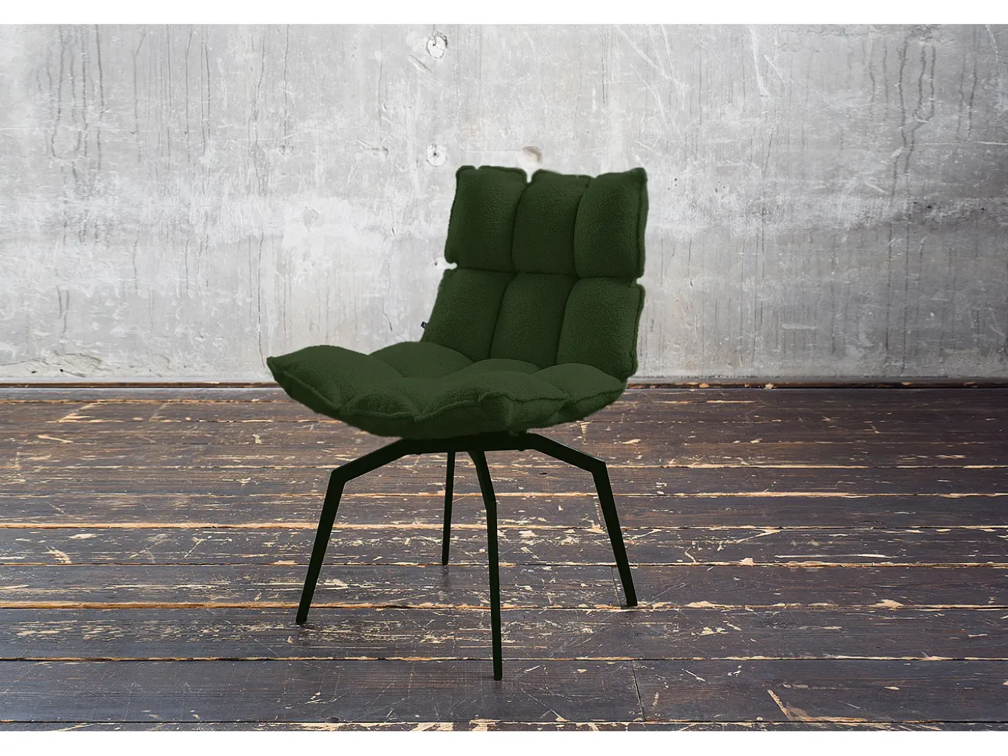 Silla tapizada - Verde Tejido - BARO