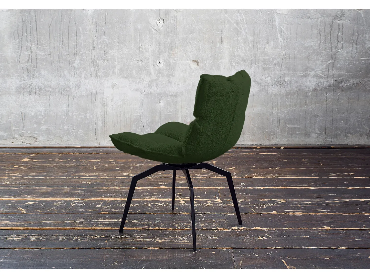 Silla tapizada - Verde Tejido - BARO