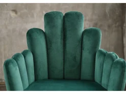 Silla tapizada - Verde terciopelo - FREJA