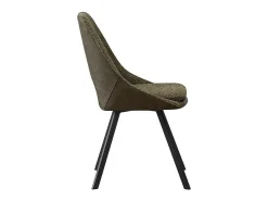 Silla tapizada Bouclé para comedor en color Verde. Colección FILOU.