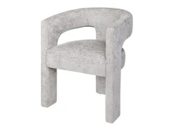 Silla tapizada 62x75x58 cm gris plata Leith LET71G