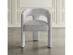 Silla tapizada 62x75x58 cm gris plata Leith LET71G